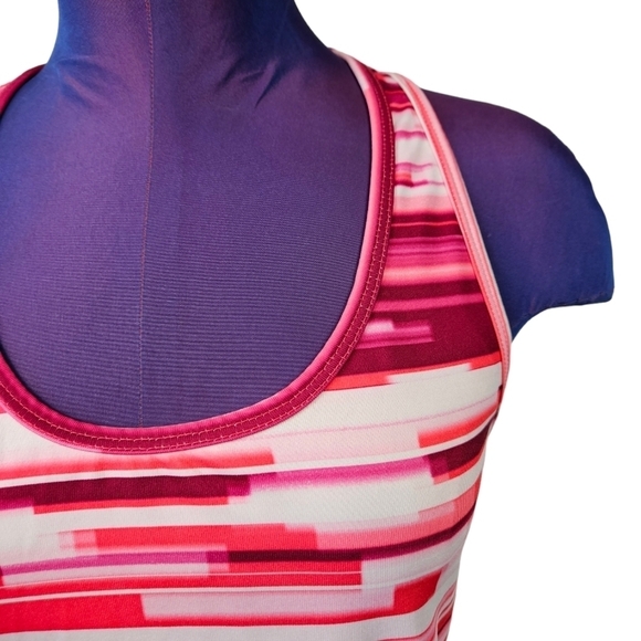 Champion Athletic Racerback Workout Tank Top Pink & White Size Large Women's - Picture 2 of 9